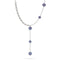 Indigo | Argent | Suspension double cascade de verre Firefly